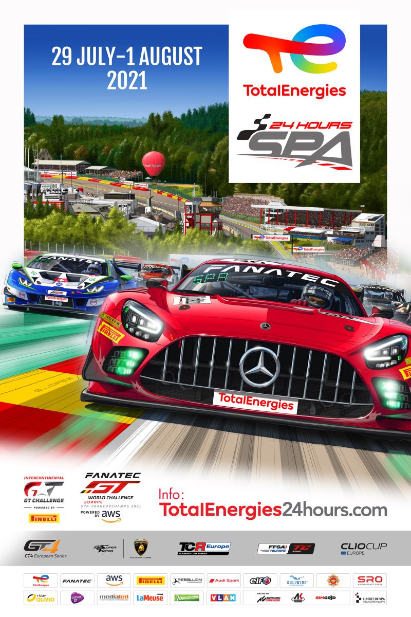 L'affiche, l'horaire et le retour des fans pour les 24H de Spa 2021