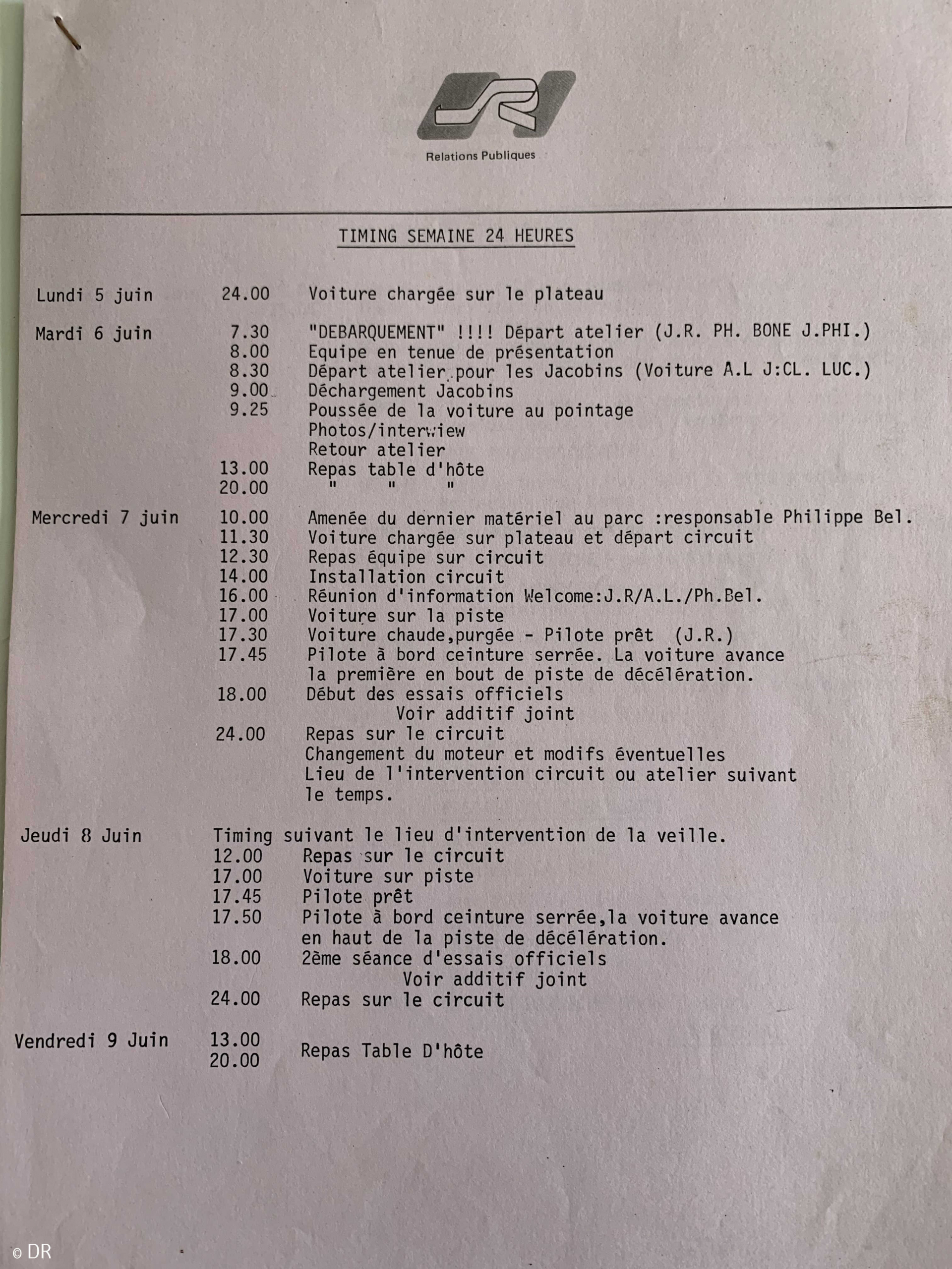 Timing LM 1978 Rondeau