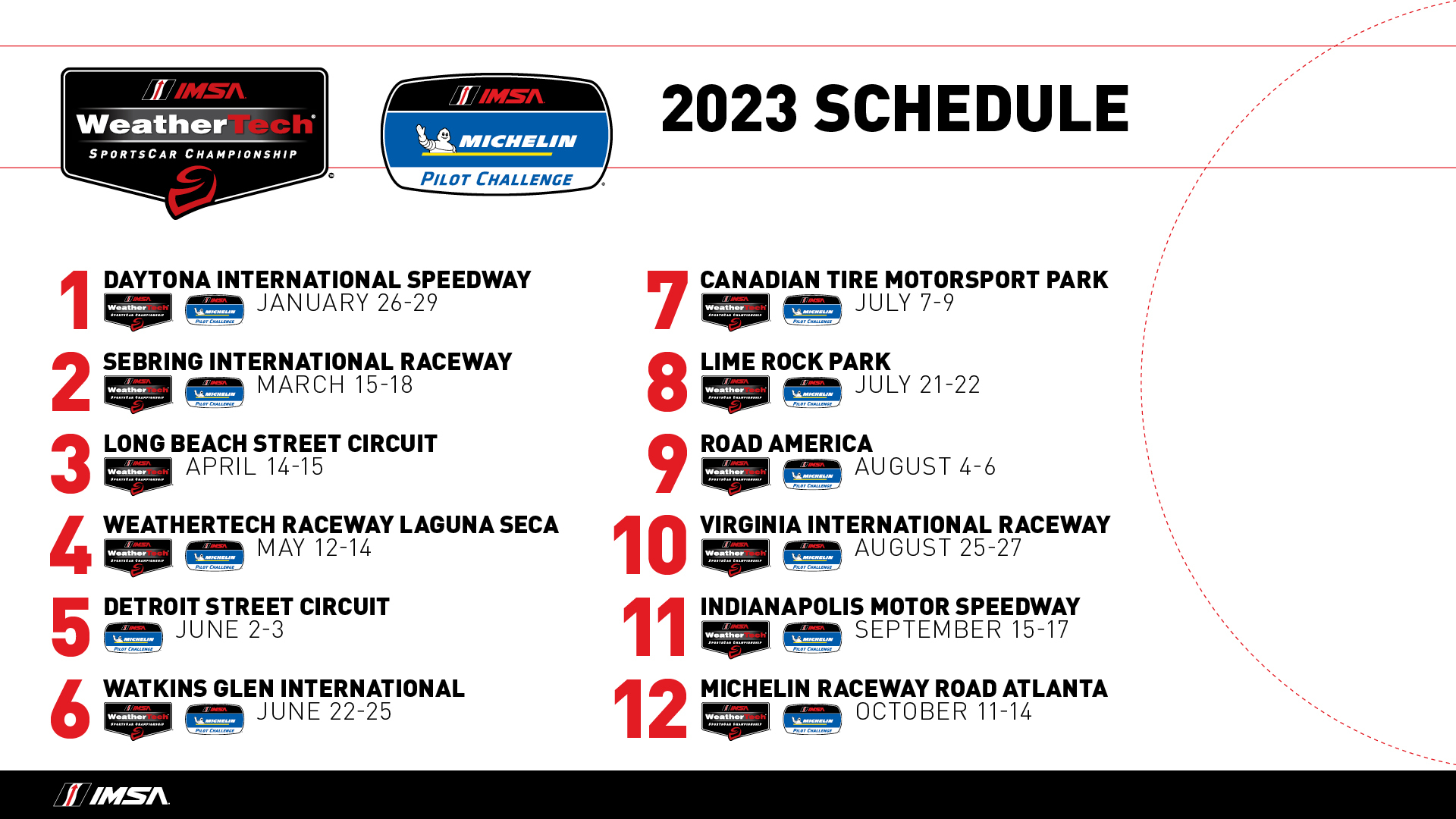 Imsa 2023 Schedule Printable Printable World Holiday