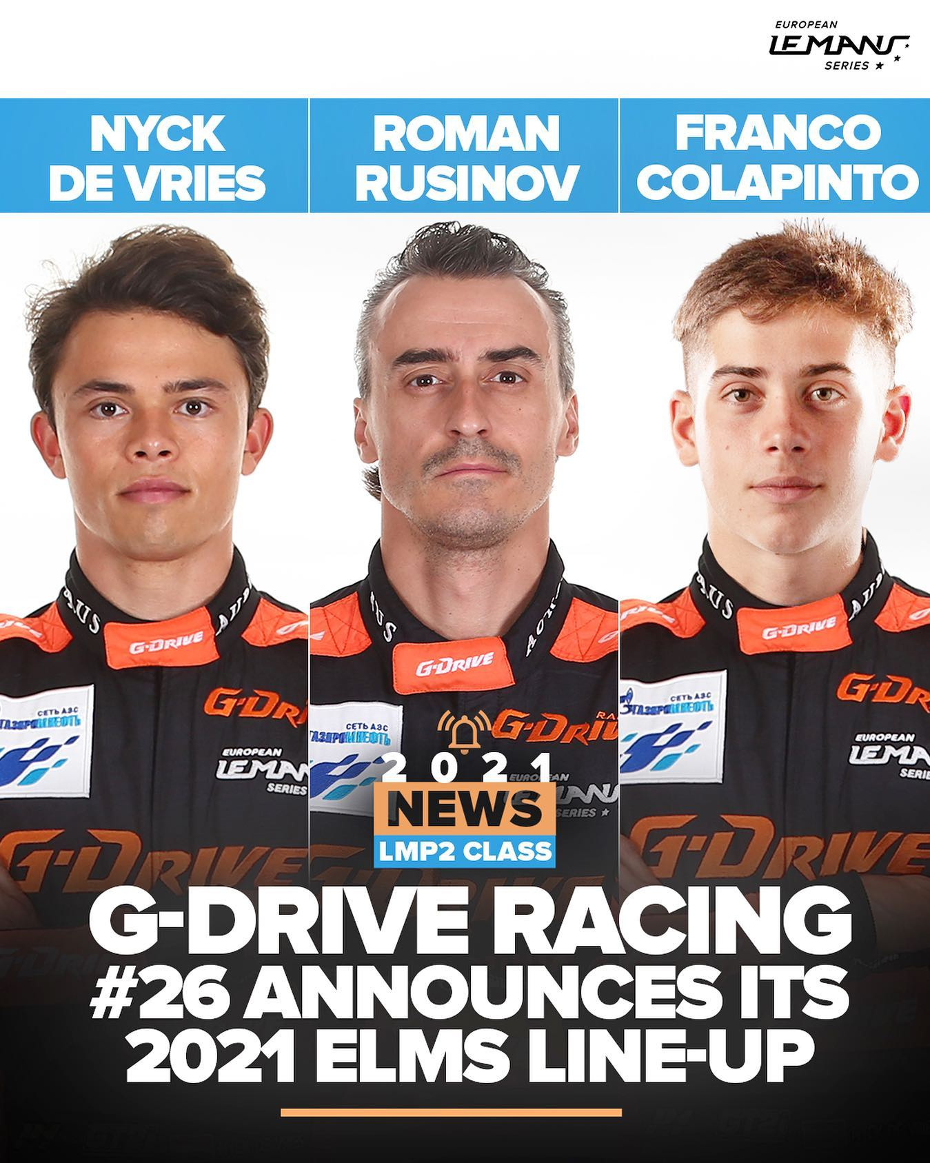 Nyck de Vries complète l'équipage GDrive Racing Endurance Info